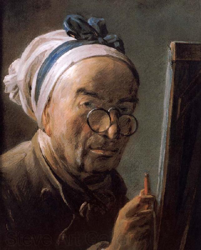 Jean Baptiste Simeon Chardin Chardin bust self portrait Germany oil painting art